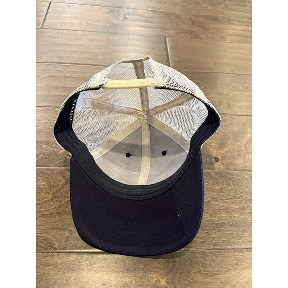 Orvis Manchester Vermont Mens Blue Adjustable SnapBack Trucker Hat Baseball Cap - Picture 7 of 9